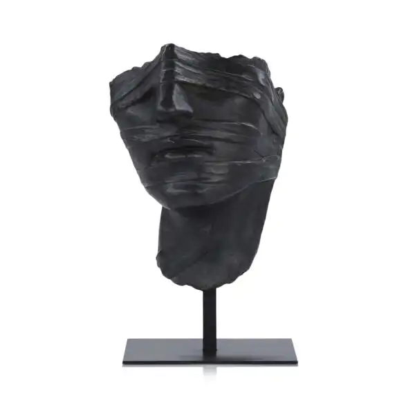 Countenance Sculpture on Iron Base