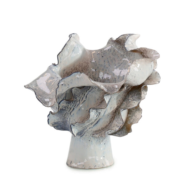 Waved Porcelain Vase