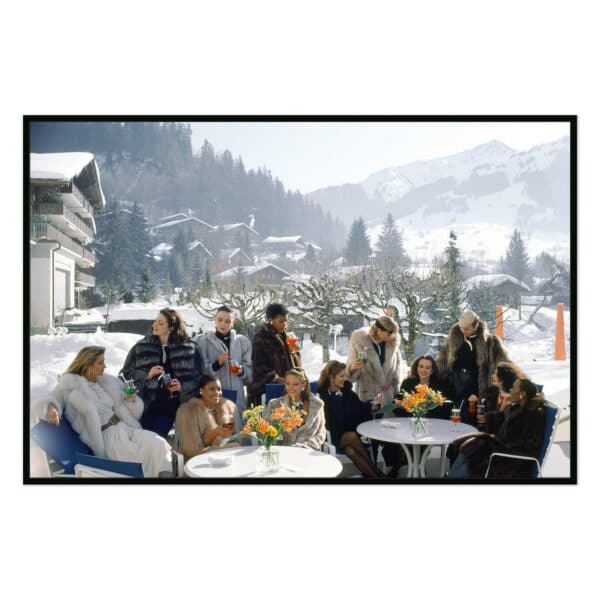 Drinks at Gstaad by Slim Aarons
