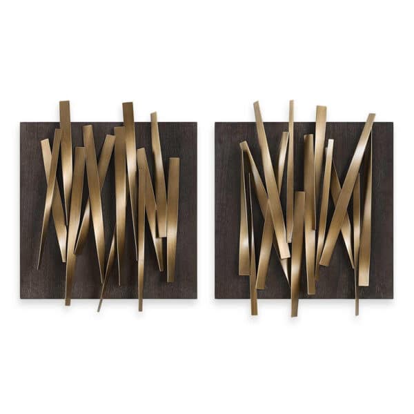 Crosshatch Metal Wall Decor Set of 2