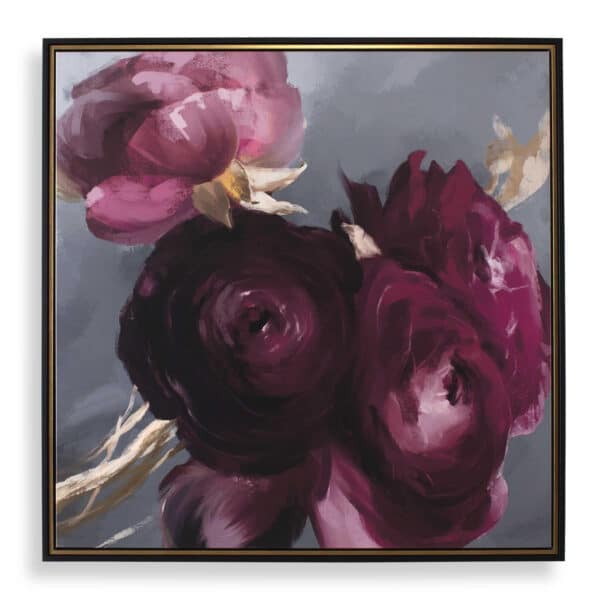 Plum Ranculus Framed Canvas