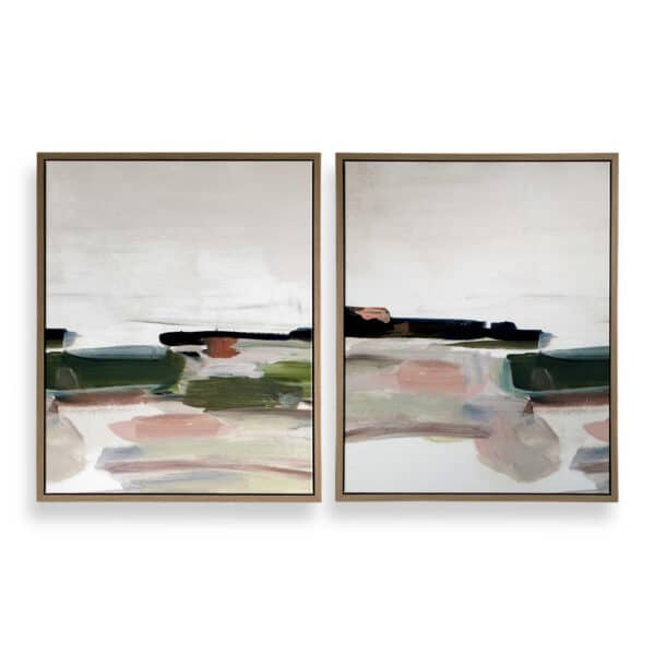 Just Peaking Framed Canvases, Set of 2