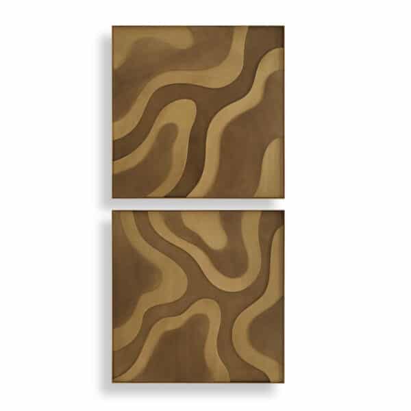 Golden Terrain Wood Wall Decor, Set of 2
