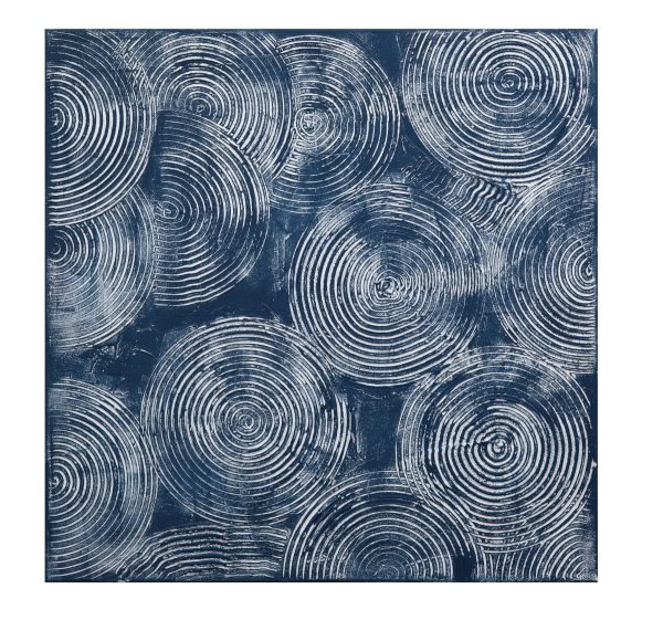 Indigo Spiral Canvas Art