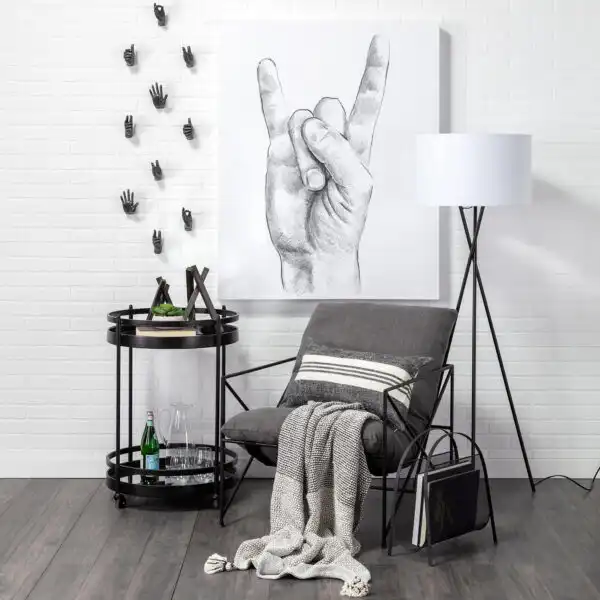 Bastian Large Black Metal Abstract Object
