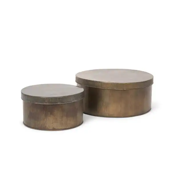 Josephine Metal Boxes, Set of 2