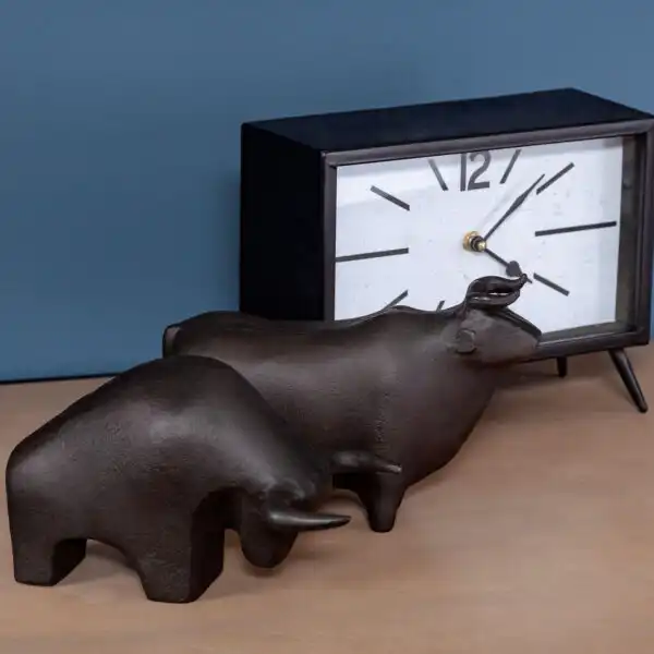 Taurus Black Bull Decorative Object