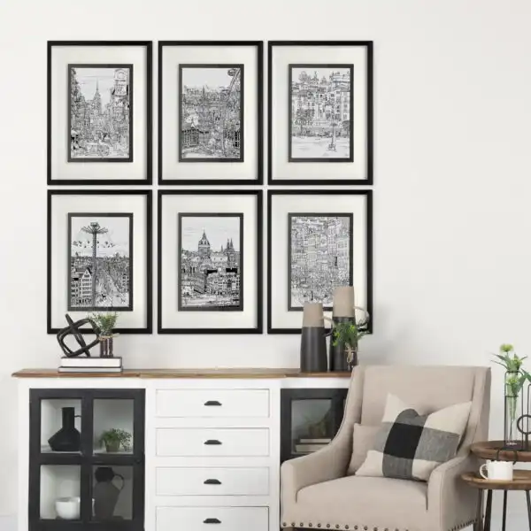 B&W City Scene Framed Series