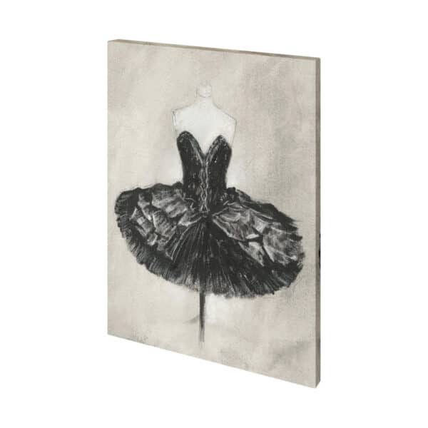 Black Dress Sketch Canvas Series