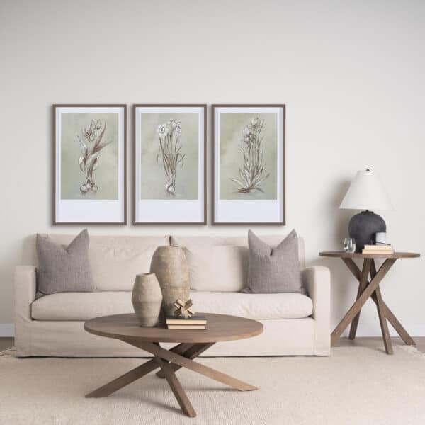 Botanical Sketches Green Framed Series