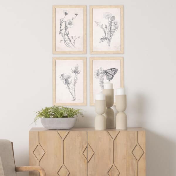Wildflower Drawing Framed Series
