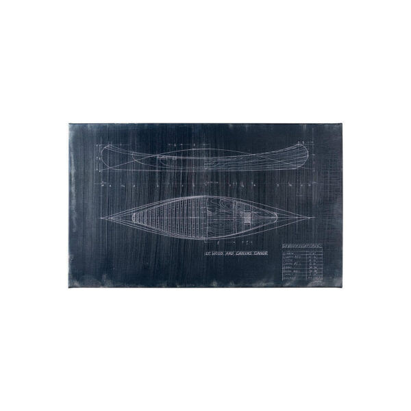 Motorless Watercraft Blueprint Canvas Series