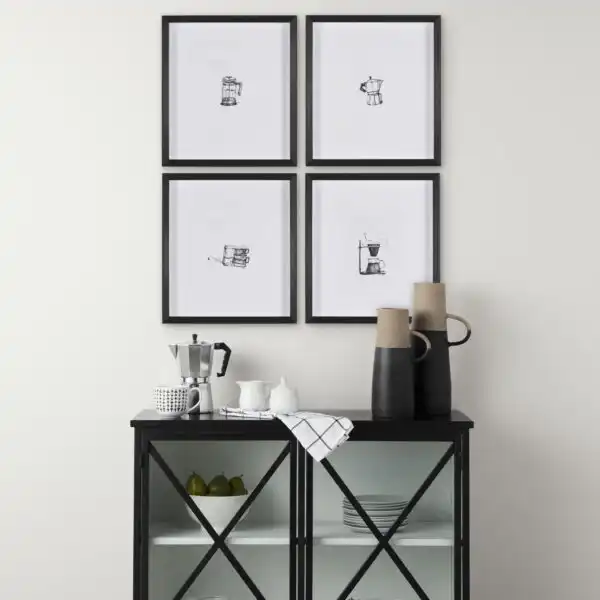 Coffee Maker Sketches Framed Series