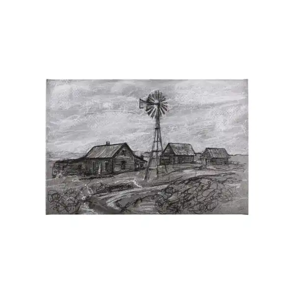 Farm View Sketch Canvas Series