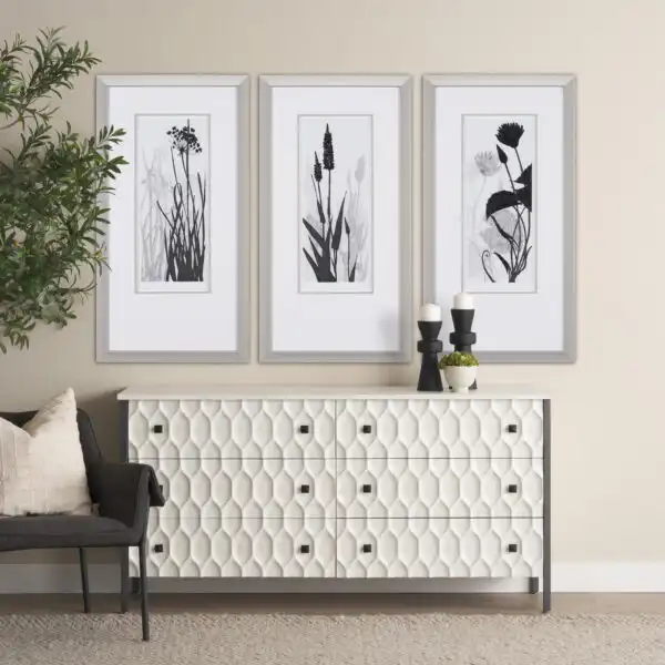Floral Silhouette Framed Series