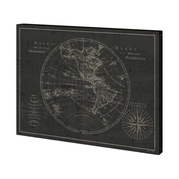 Mappemonde Etching Canvas Series