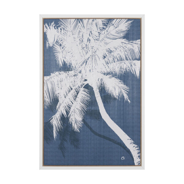 Palm Shadow Blue Framed Series