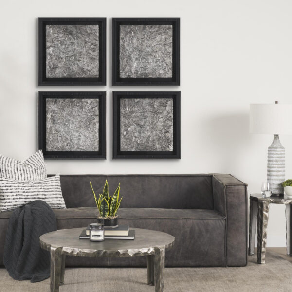 Pewter Leaves Framed Series