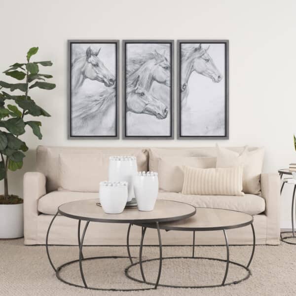 Running Horses (Set of 3) by Mercana Studio