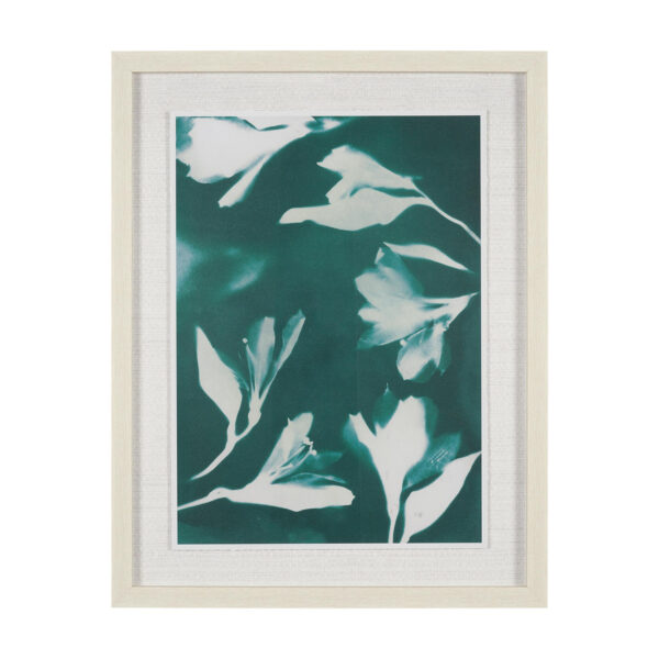 Teal Flowers Framed Series