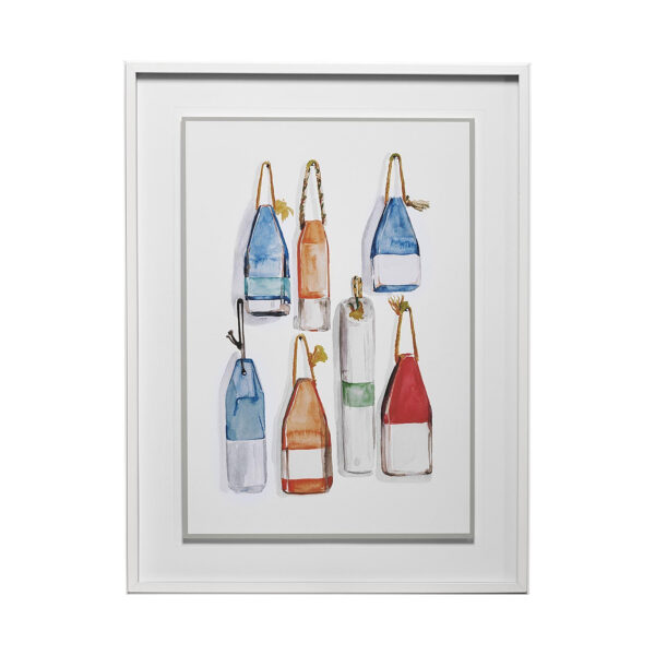 Watercolor Buoys Framed Series