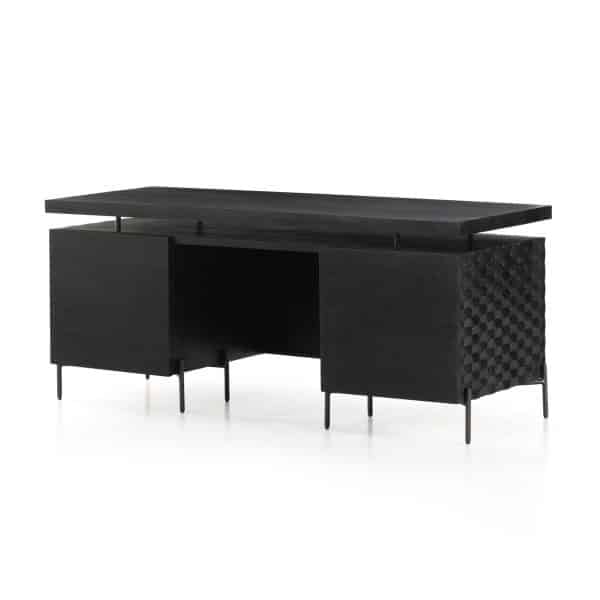 Raffael Desk - Gunmetal, Black Wash