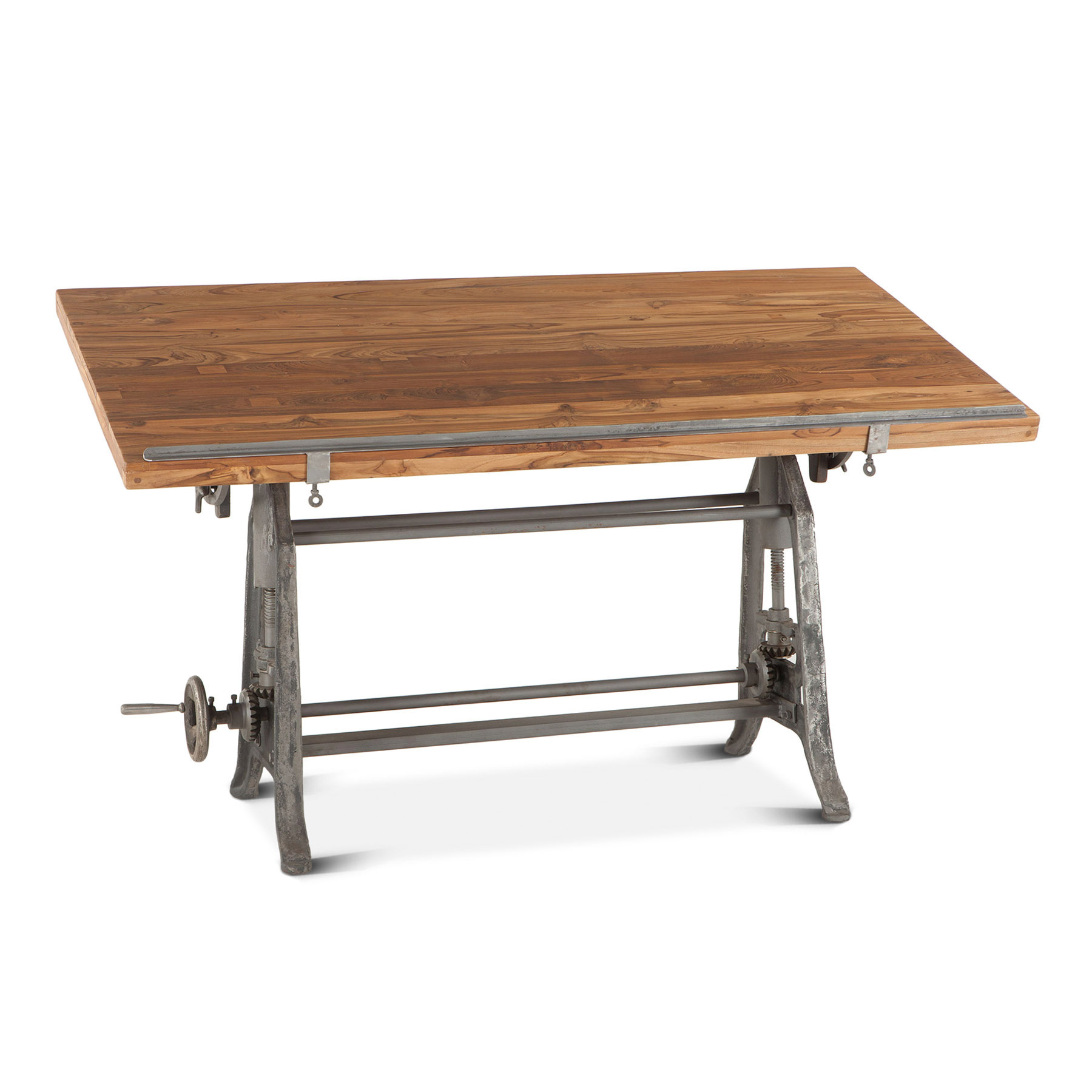 Industrial Loft Adjustable Drafting Desk - Natural