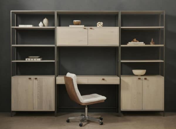 Trey Modular Wall 2 Piece Bookcase Desk