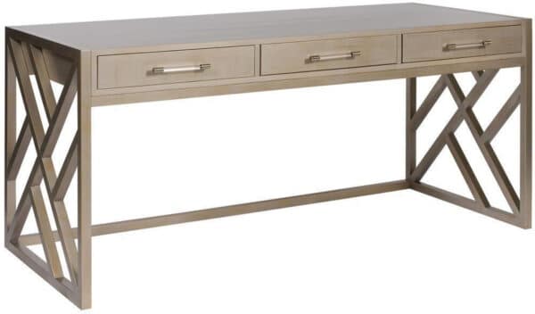 Berkley Desk with Wood Fretwork Base