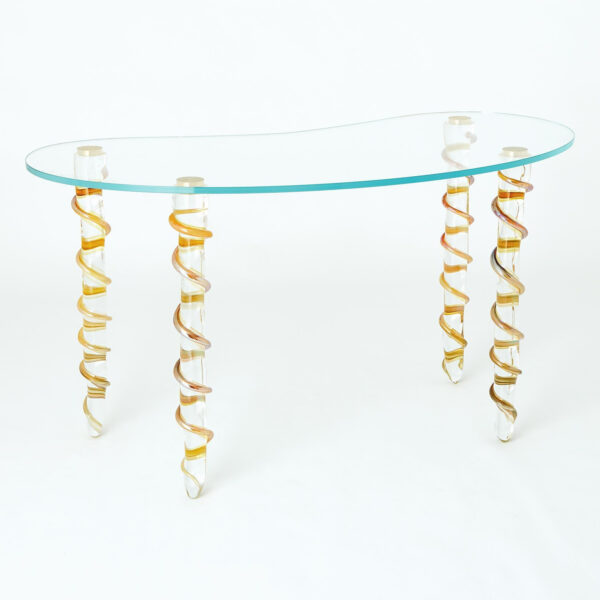 Kidney Glass Vanity/Desk