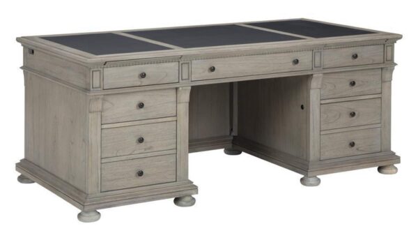 Wellington Estates Office Executive Desk - Wellington Driftwood
