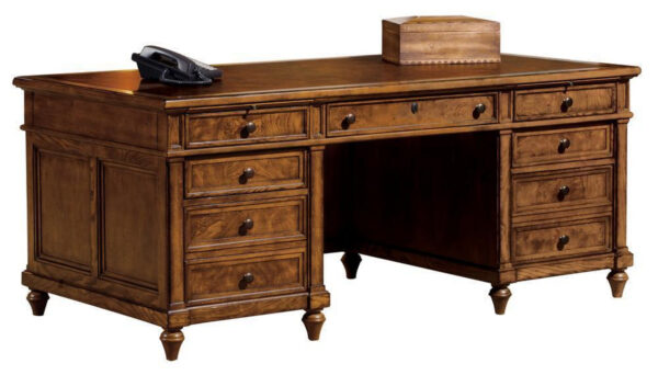 Urban Ash Burl Executive Desk