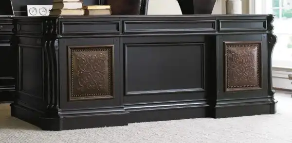 Telluride Executive Desk with Leather Panels