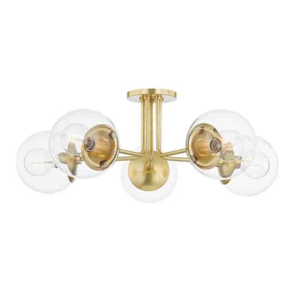 Meadow Five Light Semi Flush