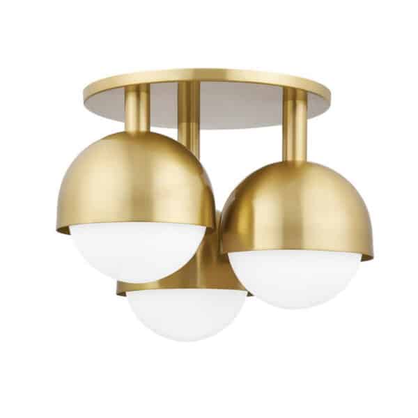 Foster Three Light Semi Flush