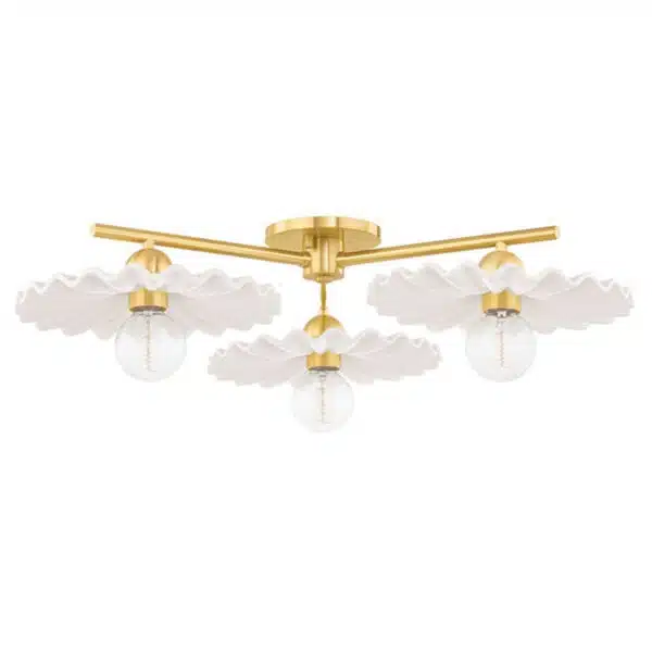 Tinsley Three Light Semi Flush