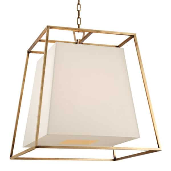 Kyle Six Light Chandelier with White Shade