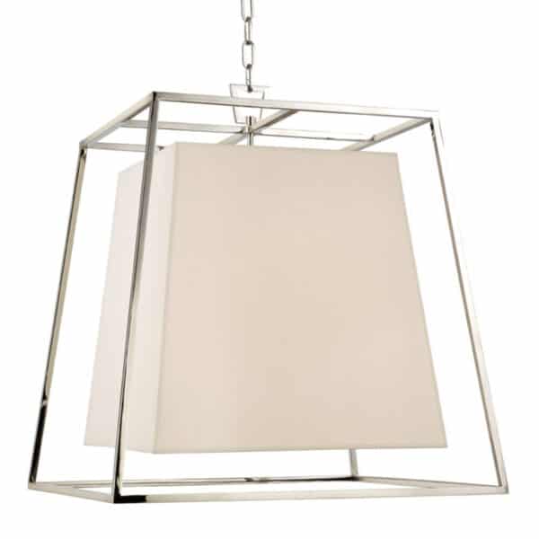 Kyle Six Light Chandelier with White Shade
