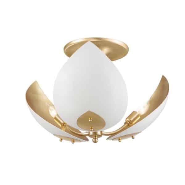 Lotus Three Light Semi Flush
