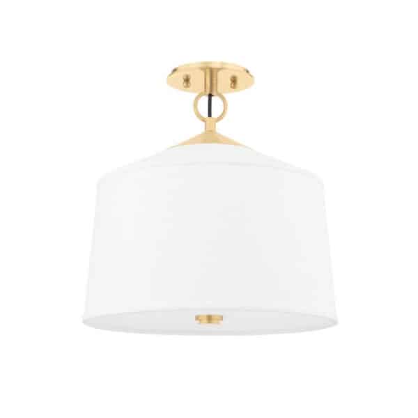 White Plains One Light Semi Flush Mount