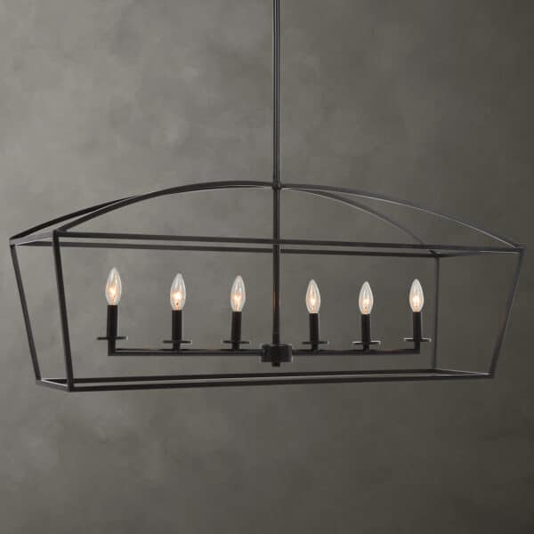 Clayton Six Light Linear Chandelier