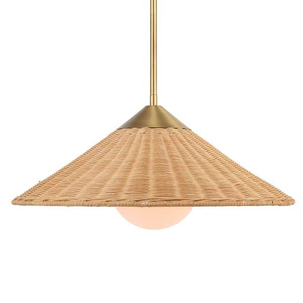 Phuvinh One Light Rattan Shade Pendant