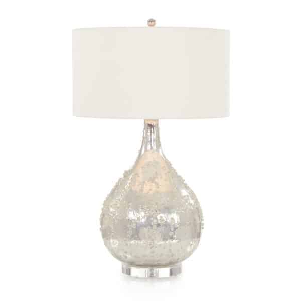 Silver Glass Table Lamp