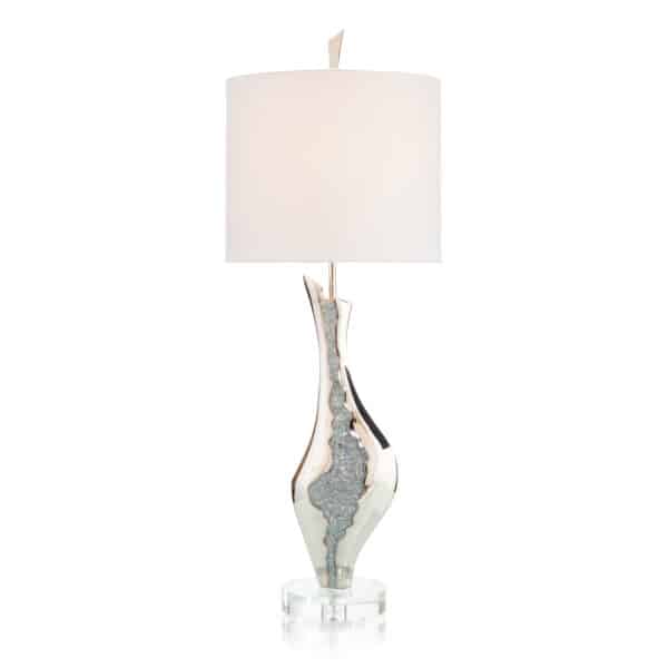 Glass Geode Table Lamp