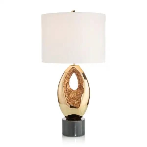 Glass Geode Table Lamp