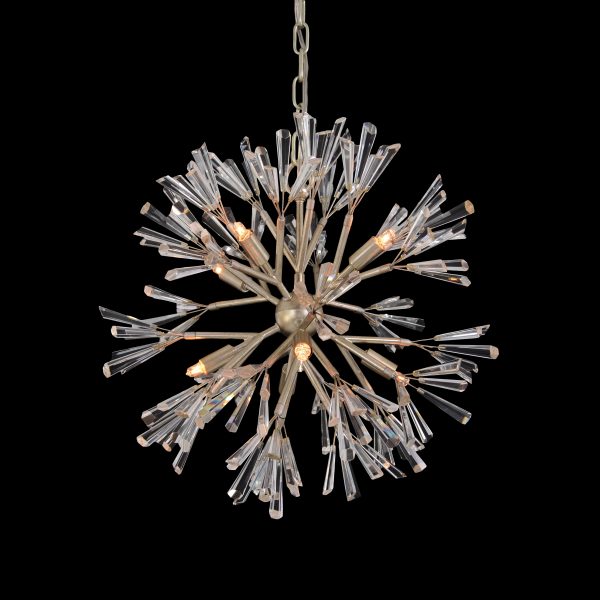 Luna Crystal Wand Branched Eight Light Chandelier