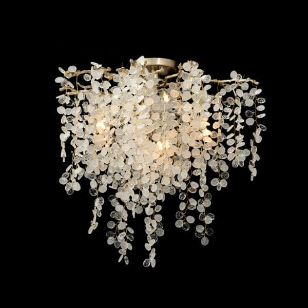 Shiro Noda Five Light Semi Flush Chandelier