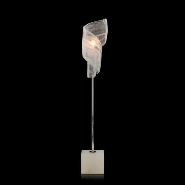 Furls of White Buffet Lamp