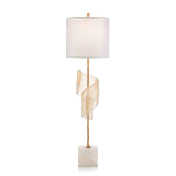 Furls with Hint of Gold Buffet Lamp