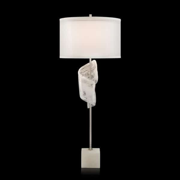 Furls of White Buffet Lamp